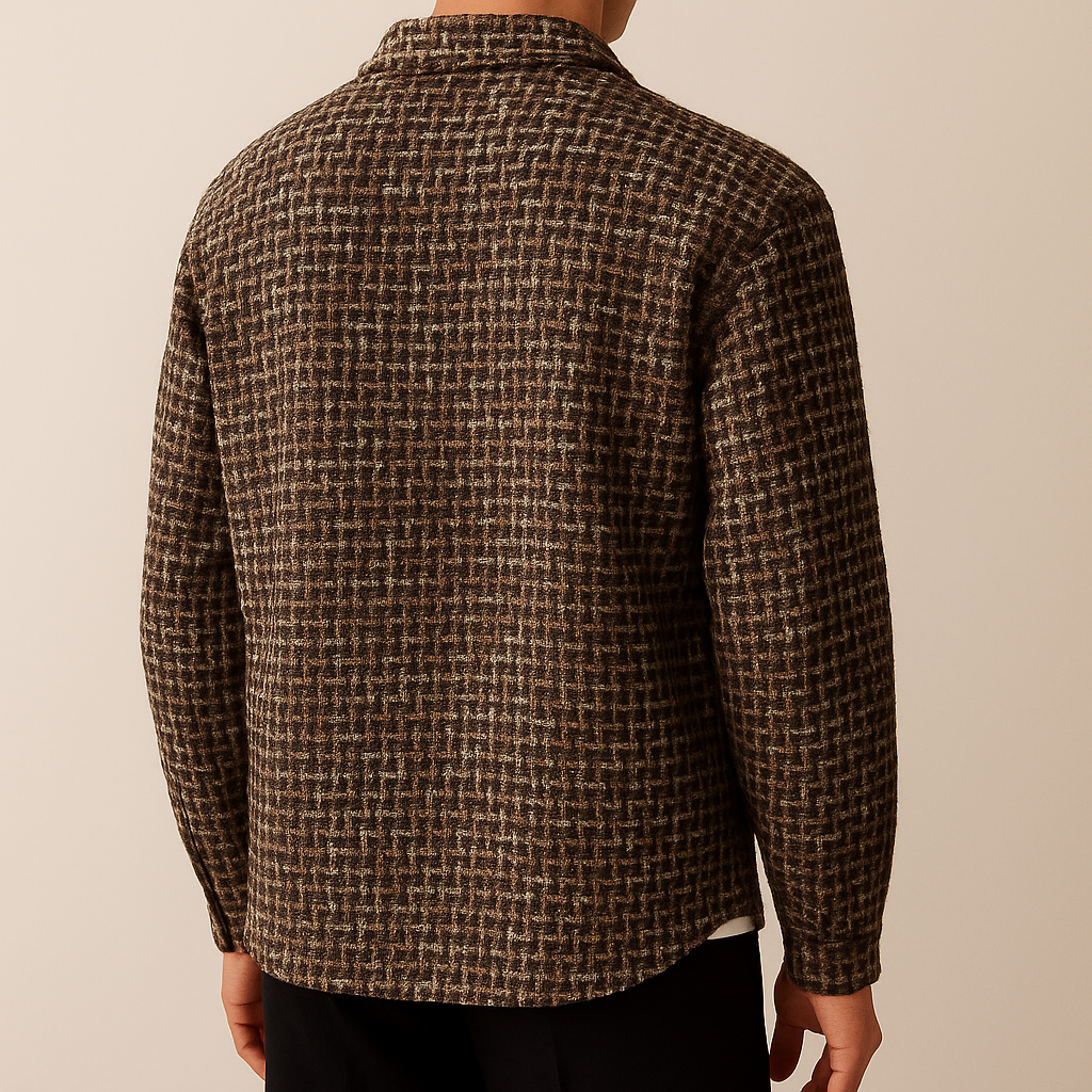 TAILORED HOUNDSTOOTH SHACKET