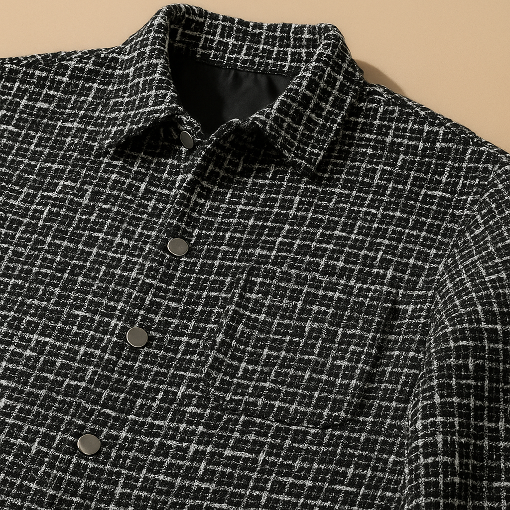 TAILORED HOUNDSTOOTH SHACKET