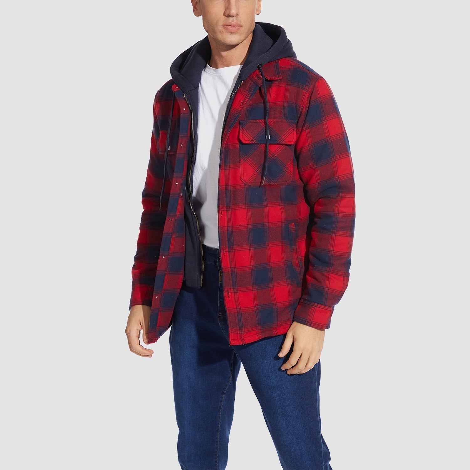 HARRY JACKET | FLANNEL WITH REMOVABLE HOOD
