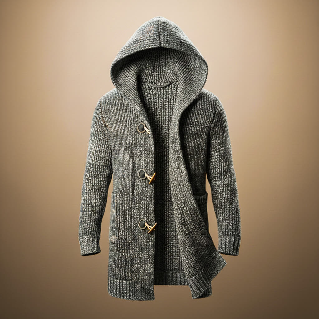 CORVIN WOOL KNIT HOODIE