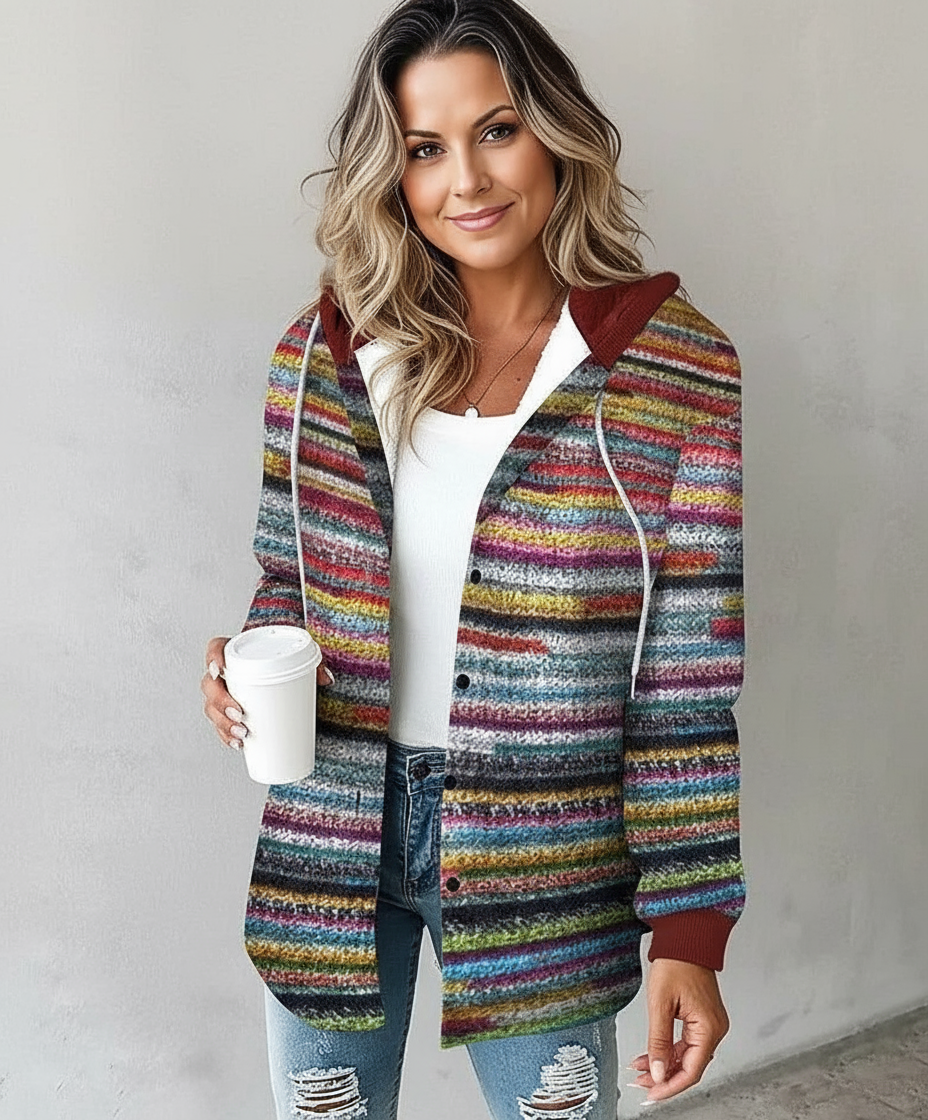 HIGHLAND PLAID HOODED COAT