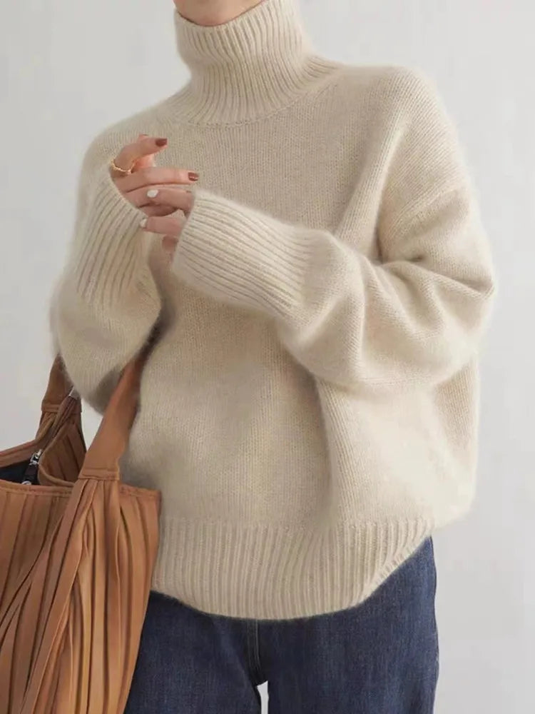 ISABELLA CASHMERE HIGH-NECK SWEATER