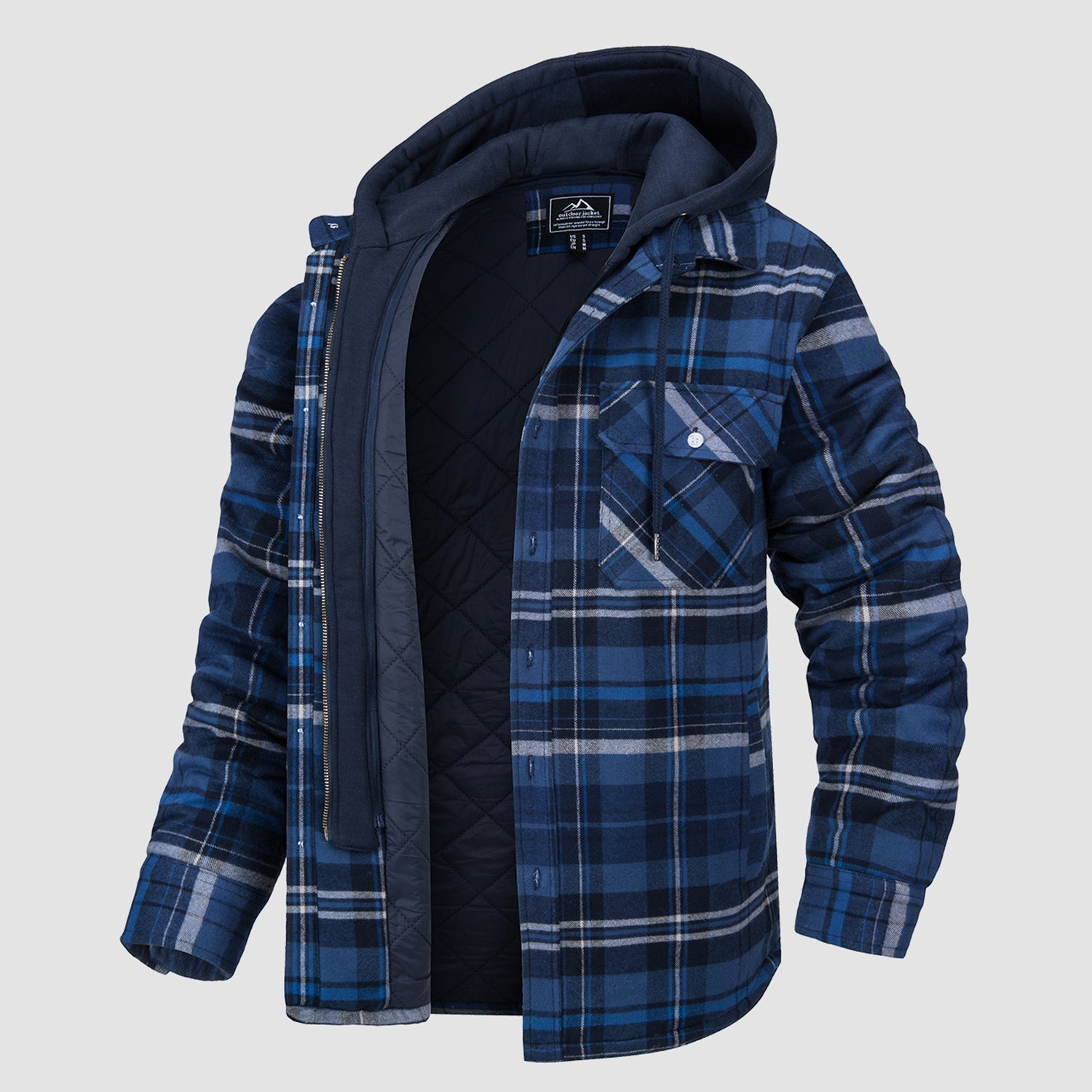 HARRY JACKET | FLANNEL WITH REMOVABLE HOOD