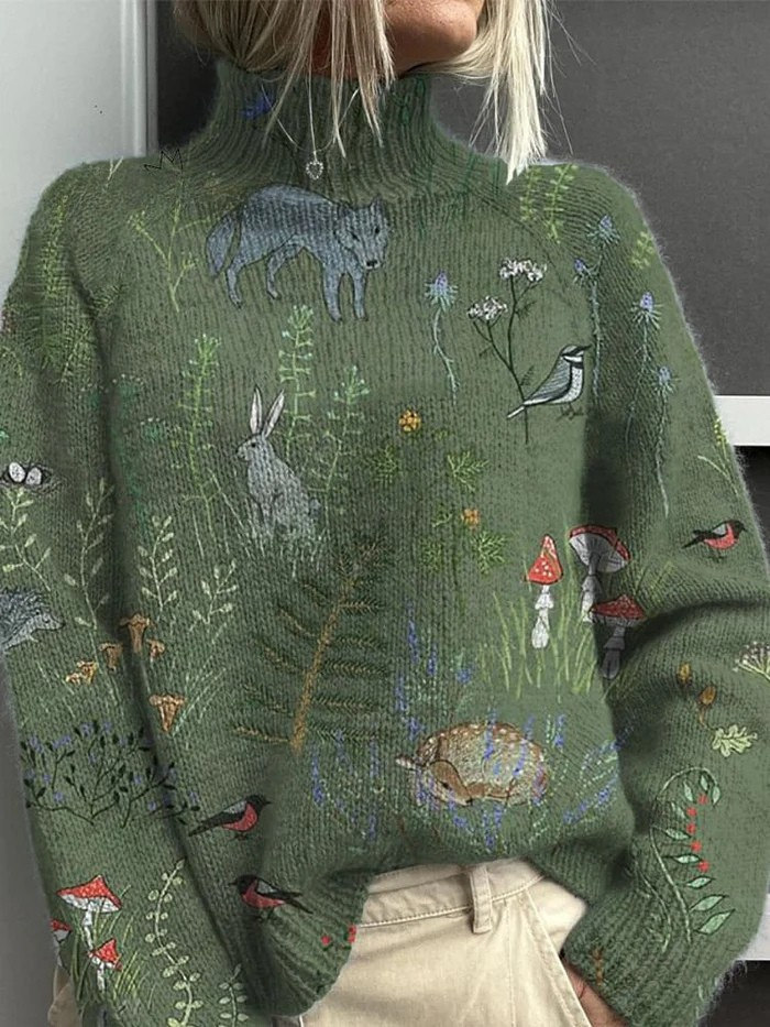 FJORN EMBROIDERED WILDERNESS SWEATER